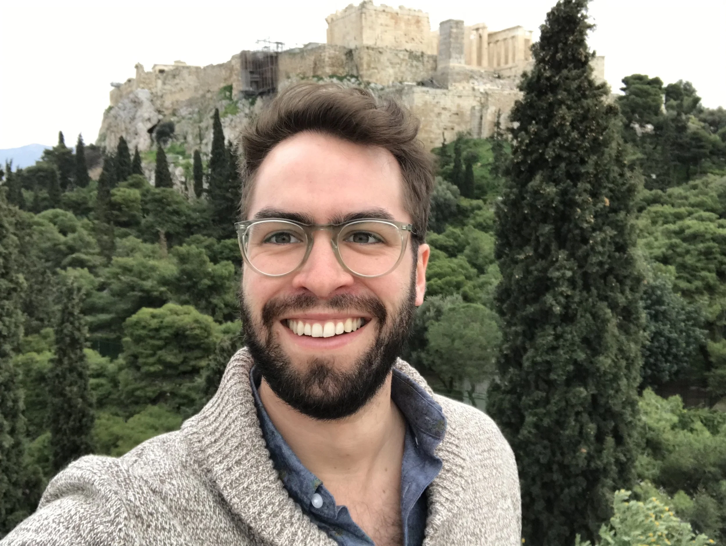 In 2019, on the Areopagus, still figuring out selfies